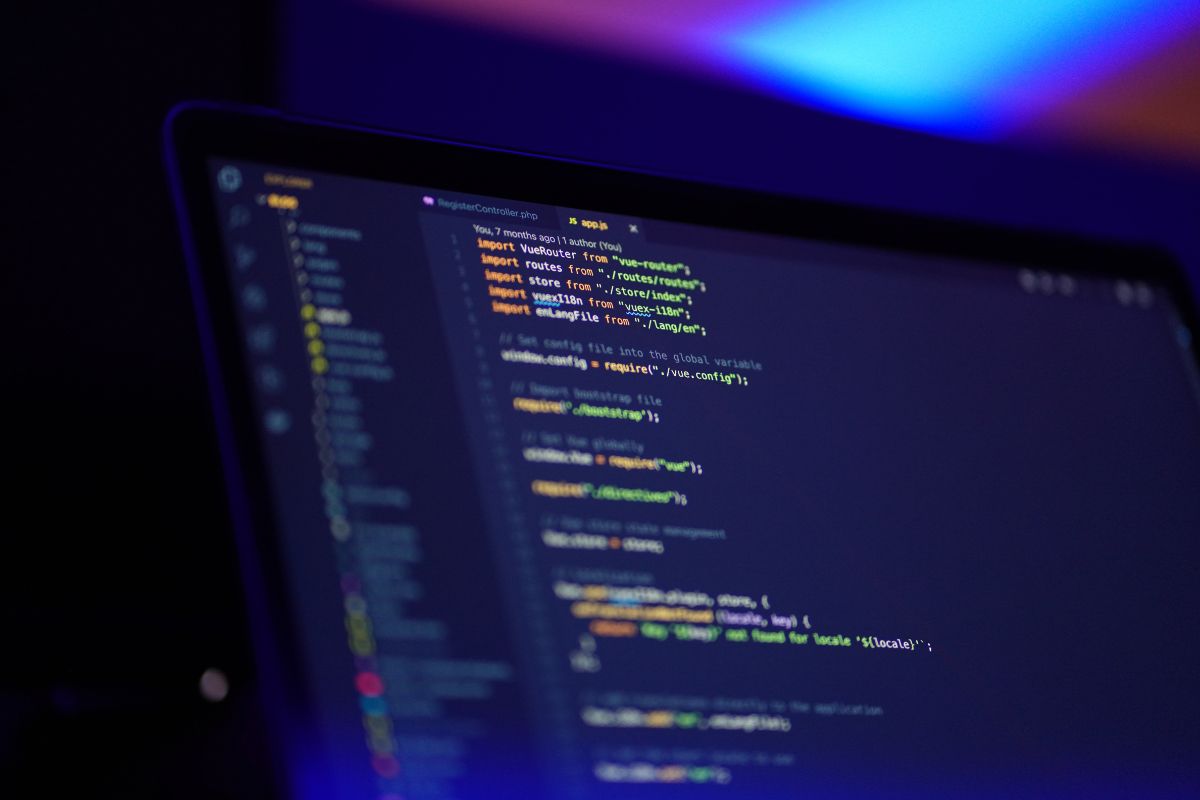Quellcode auf einem Computerbildschirm